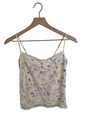 Vintage Y2K Victoria's Secret Lace Trim Floral Cami Tank Top Size Medium Fairy thumbnail 8