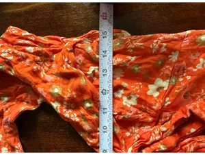 Free People Orange Floral Tie-Front Dress with Cutout Back thumbnail 7