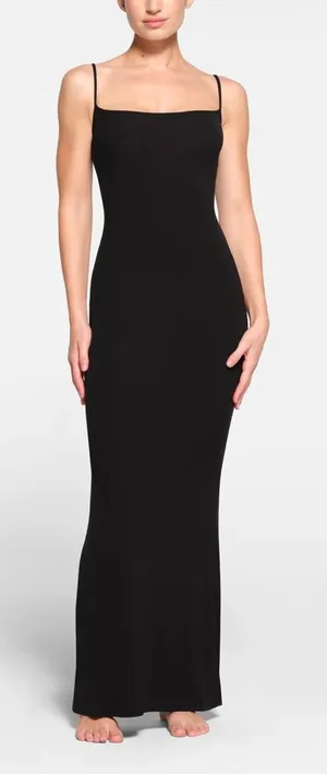 SKIMS Soft Long Slipdress ONYX Medium NWT thumbnail 1
