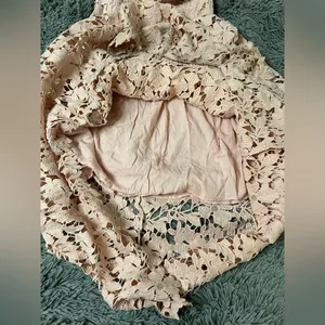 ASTR The Label Joyce Linen Blend Lace Midi Dress Blush Size Small (See Details) thumbnail 6