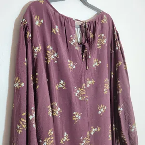 A New Day Purple Floral Dress Size 3X thumbnail 6