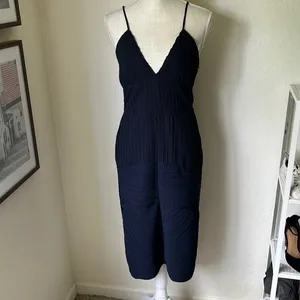 H&M Navy Blue Cocktail Dress Size 8 thumbnail 14