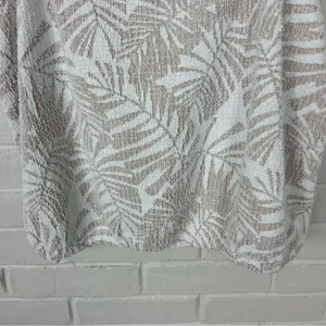 LOFT Neutral Nubby Knit Palm Leaf Patterned Tank Top Size M thumbnail 4