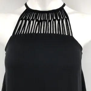 Lulu’s Tell Me black small swing halter dress thumbnail 2