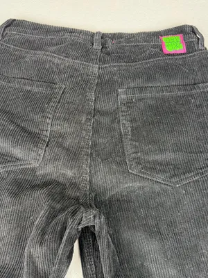 Empyre Tori Corduroy Pants Womens 5 Black Baggy Wide Leg Y2K Skater Grunge thumbnail 5
