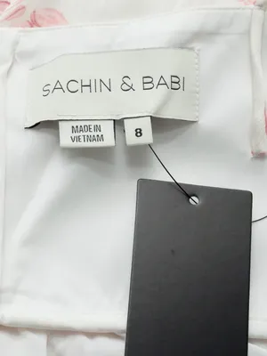 SACHIN‎ & BABI - Jessica Gown Rouge Watercolor Floral Gown thumbnail 5