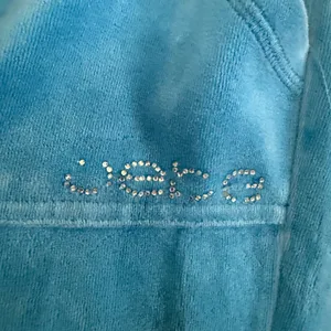 Y2K Vintage BEBE | Low Rise Blue Velour Bling Track Pants Flap Pockets Large thumbnail 4
