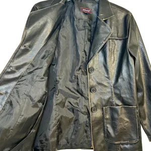 American Vintage Y2K 90s Faux Leather Brown Pleather Jacket Boho Hippie Flower Lace Distressed thumbnail 4