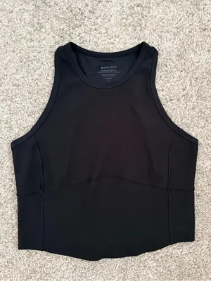 Athleta Salutation Rib Mix Tank Size L black thumbnail 4