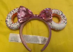 Disney Parks Frosted Donut Eats Collection Minnie Mouse Ears Headband thumbnail 1