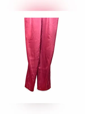 Lulus Women’s Touch of Heaven Burgundy Satin Sleeveless Jumpsuit size Large thumbnail 9