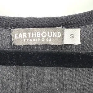 Earthbound Trading Co Black Boho Embroidered Maxi‎ Dress Small Gauze Festival thumbnail 6