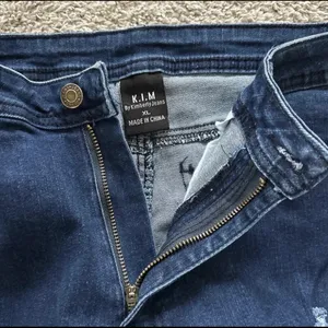 K.I.M by Kimberly Dark Blue Distressed Flare Jeans thumbnail 5
