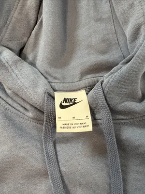 Nike Slate Blue Hooded Pullover with White Logo thumbnail 2