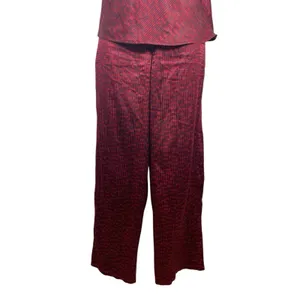 Victoria's Secret VTG Red Black Satin Feel Sleeveless Elastic Waist Pant Set S 90s thumbnail 4