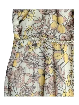 The Jetset Diaries TJD ⚘ Frangipani Maxi Dress ⚘ Gold Print ⚘ Large ⚘ Thigh Slit thumbnail 8