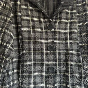 Habitat Black White Chunky Button Plaid Textured Jacket Cardigan Top Size L thumbnail 4