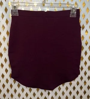 Forever 21 burgundy mini skirt size XS thumbnail 1