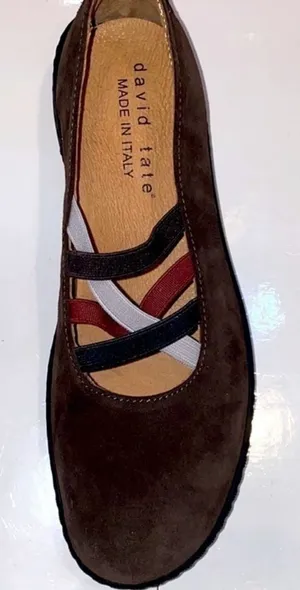 David Tate Mika Casual Neutral Suede Brown Slipon Activewear Shoes 7n thumbnail 1