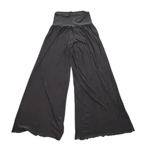 Nic+Zoe Palazzo Pants Womens M Brown Wide Leg High Waist Flowy Minimalist Luxury thumbnail 1