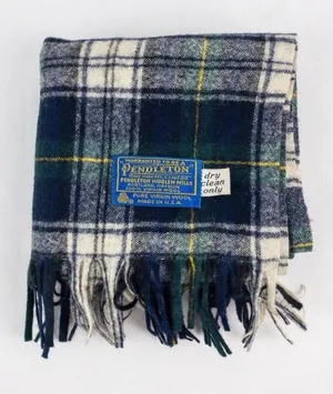 Pendleton Vintage Green Plaid Wool Scarf Unisex Men Women US thumbnail 1