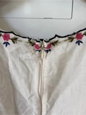 By Anthropologie Embroidered Flutter-Sleeve Top thumbnail 5