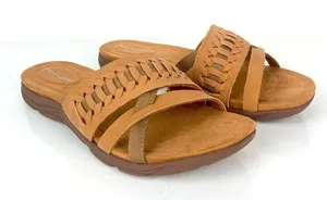 NWOT * EASY SPIRIT Linley Slide Sandals in Cognac - Size 6.5 thumbnail 1