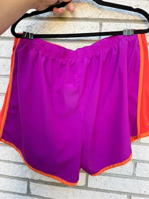 Xersion Women's Purple Athletic Shorts with Orange Trim thumbnail 5