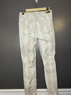 Paige Hoxton Ankle Jeans Womens 28 White Sonoran Snake High Rise Slim Denim thumbnail 4