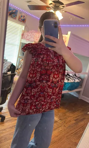 Loft Top Floral Sleeveless thumbnail 1