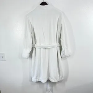 Lauren Ralph Lauren Terry Cloth Robe Women Large White Cotton Belted Spa Classic thumbnail 4