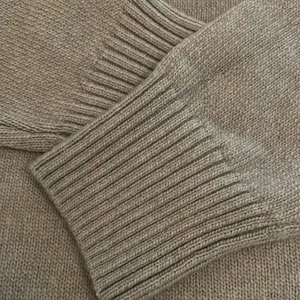 Oversized High Neck Turtleneck Woven Sweater in Blue/Gray - Size S Small thumbnail 3
