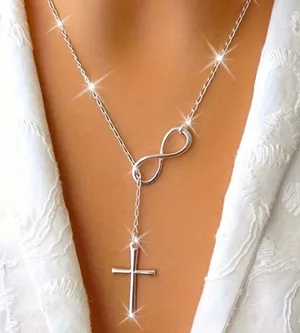 & Other Stories Women’s Stainless Steel Cross Necklace 18 inches thumbnail 1