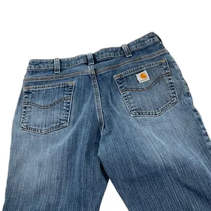 Carhartt Womens Blue Denim Bootcut Jeans 29” 7/8 Mid Rise Casual Workwear Durabl thumbnail 6