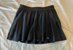 ALO Varsity Tennis Skirt in Black Size Small ($74) thumbnail 1