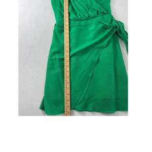 Hello‎ Molly Yummy Love Green One Shoulder Wrap Mini Dress Knot Detail Sz S US 4 thumbnail 6