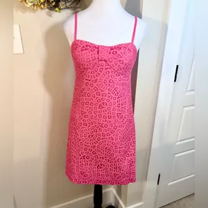 LILLY PULITZER Karina Lace Sweetheart Neck Resort Dress ~Anchor Pull Sz 0🧡 thumbnail 2