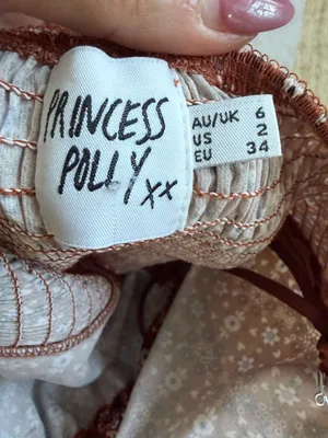 PRINCESS POLLY Brown Floral Halter Dress Size US 2 thumbnail 6