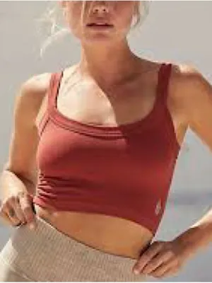 Free people movement scoop neck crop top thumbnail 1