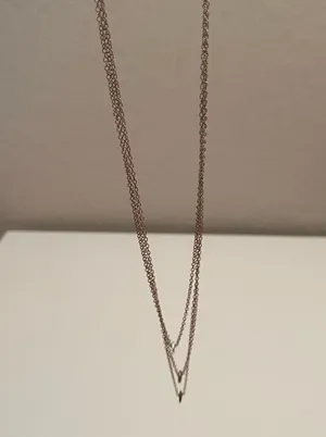 Gorjana 3 layer silver necklace thumbnail 3