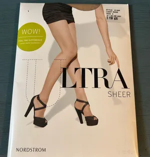 Nordstrom Ultra Sheer Light Nude Tights - Size C thumbnail 1