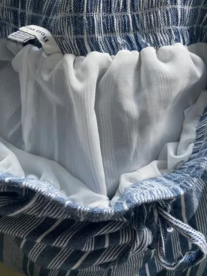 American Eagle Linen Blue Striped Pants Size Xs thumbnail 7