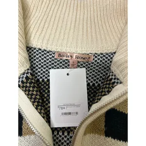 Bailey Rose X ASOS funnel neck zip retro knit vest. Size Small New with Tag! thumbnail 7