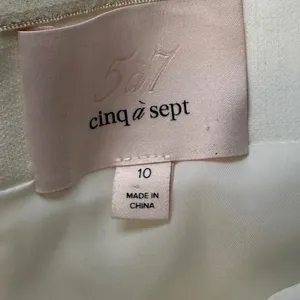 Cinq à Sept Mckenna Off the Shoulder Mini Dress White Size 10‎ Pleated Hem Crepe thumbnail 2
