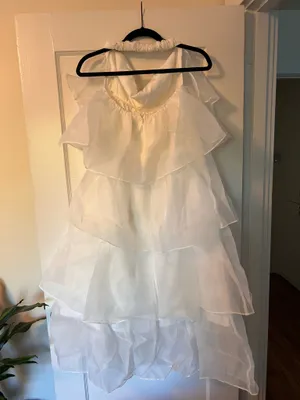 Selfie Leslie Ruffle Dress White thumbnail 2