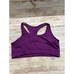 Nike Pro Dri-Fit Sports Bra Size Large Purple Athletic Athleisure Workout thumbnail 3