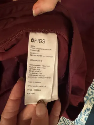 FIGS Straight Leg High-Waisted Yola Scrub Pants Skinny thumbnail 3