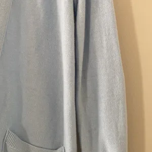 Abercrombie & Fitch Open Front Cardigan With Pockets and Logo Light Blue Size‎ S thumbnail 7