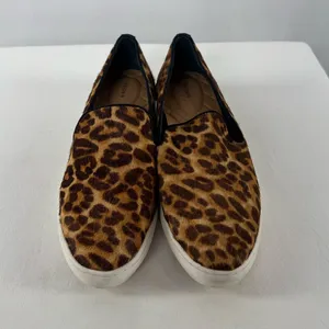 Birdies The Swift Leopard Print‎ Calf Hair Leather Slip On Sneakers Size 8 thumbnail 4