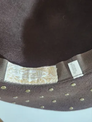 Cappelli Brown 100% Wool Studded Hat One Size thumbnail 6